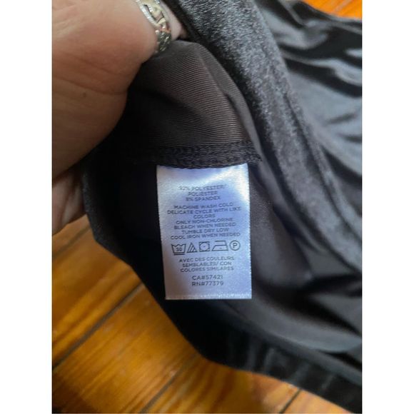 Ann Taylor NWT BLACK* Velvet Off Shoulder Top Blouse, Size Medium P, MSRP $55 - Picture 5 of 9